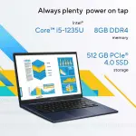 ASUS Vivobook 14 Intel Core i5-1235U 8GB RAM 512GB SSD Intel UHD Graphics 14" FHD Laptop - Quiet Blue (X1404ZA-NK271W)